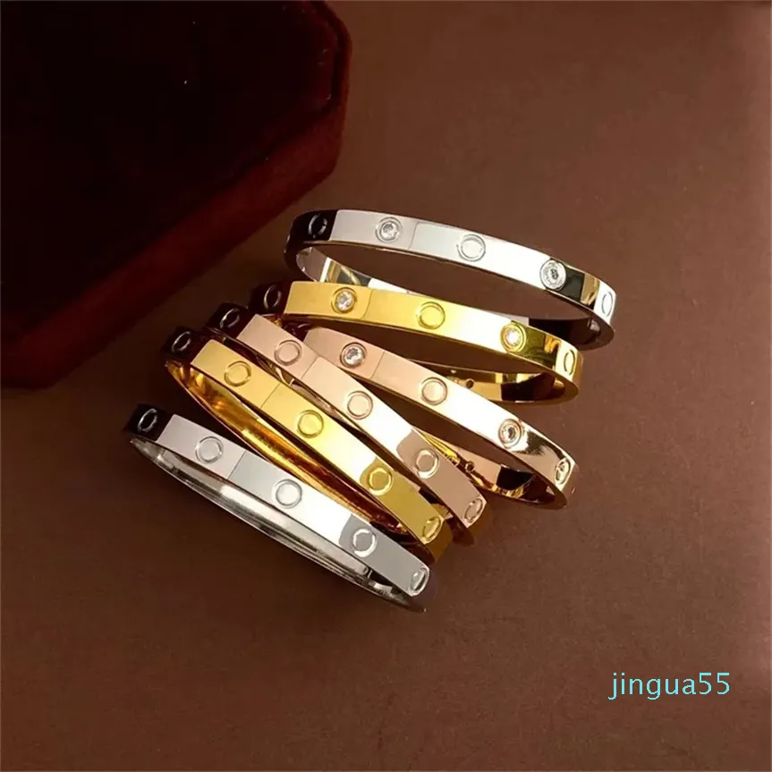 Bracelet design 4mm amour bracelets unisexes pour chaque occasion or argent rose bracelet bijoux bracelets designer pour femme