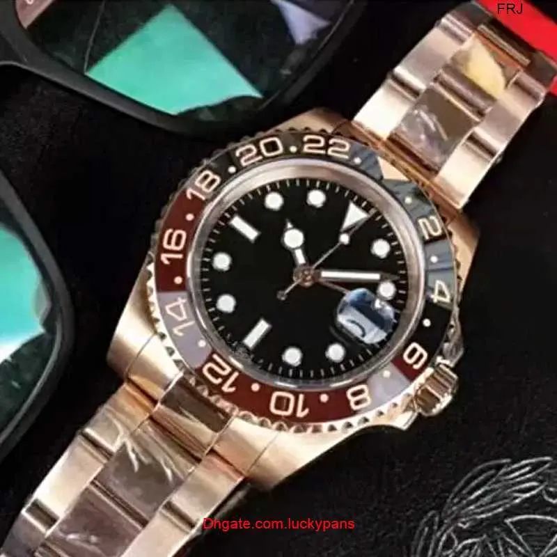 Hommes R olax montres montre mécanique automatique mode nouvelle lunette en céramique bracelet en acier inoxydable Cerachrom noir marron 40mm Autom E