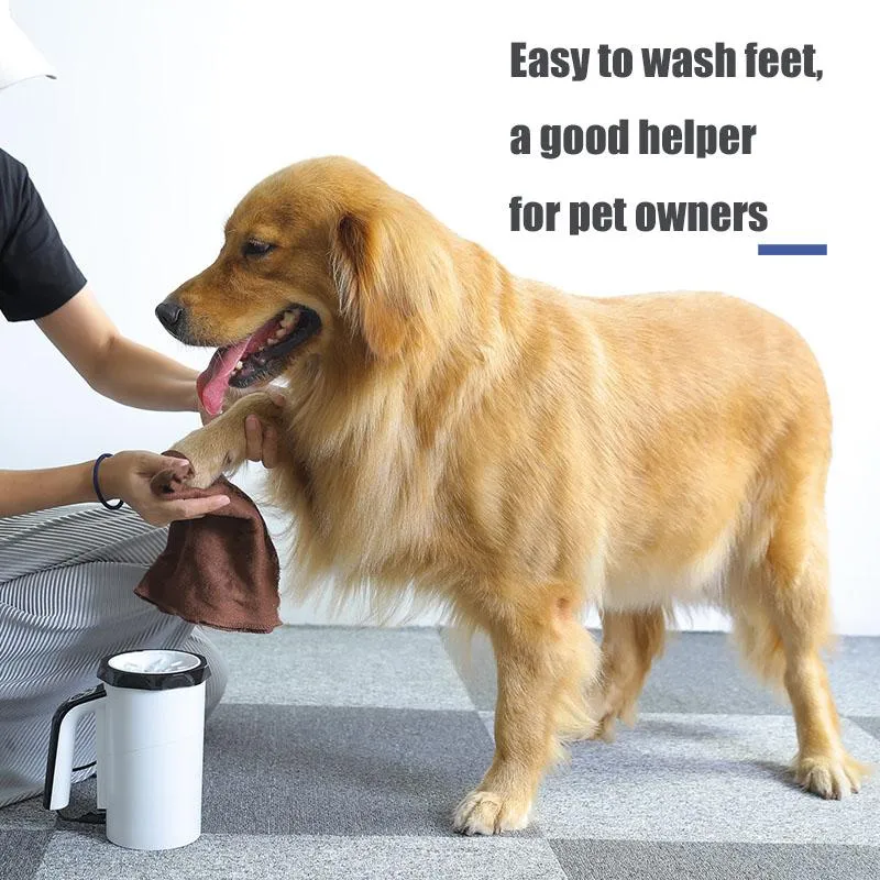 Sprühgeräte Automatische Hundepfoten Reiniger Haustier Fuß Waschmaschine Pflegepinsel tragbarer Haustierkatz