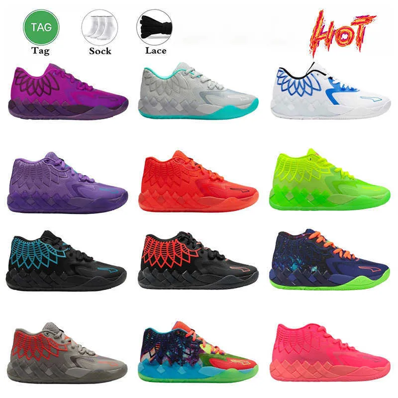 LaMelo Ball Shoes Mens Basketball Shoe Rick and Morty Rock Ridge Red Blast Buzz Galaxy UNC Iridescent Dreams Tênis de Corrida