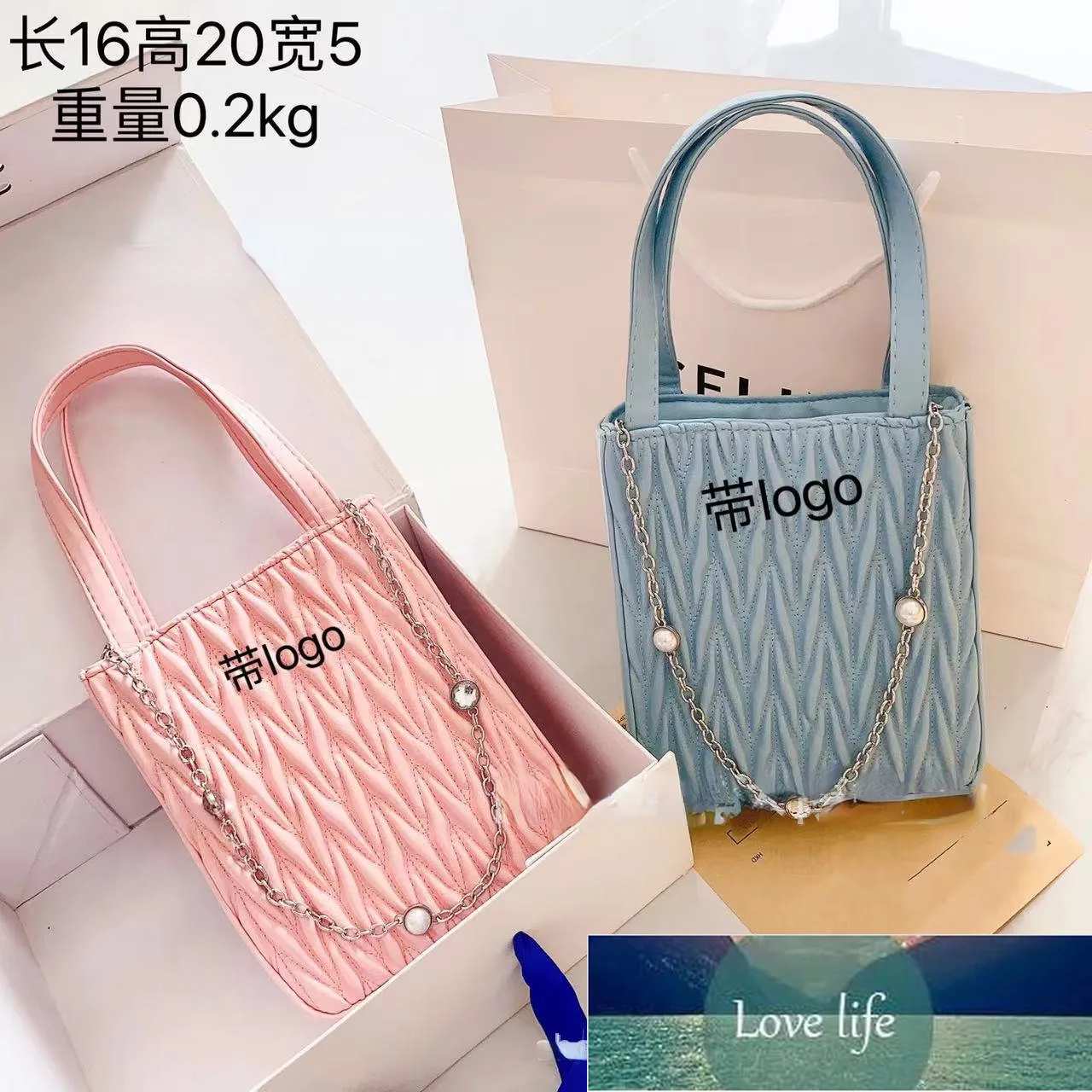 Summer New Alice Pearl Chain Handbag Women's Design Sense Niche Pleated Shoulder Messenger Bags Wholesale