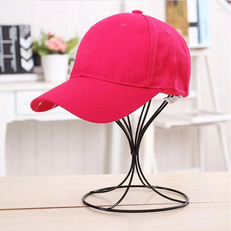 Sacchetti per gioielli Espositore per cappello in metallo Scaffale portaoggetti per moda Supporto da tavolo a forma di palloncino scavato per o berretto da baseball B85D