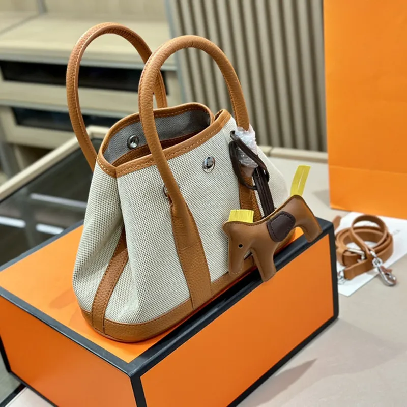 Handmade Canvas Tote Bag Designer Garden Party Purse For Women