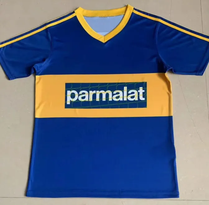 1992 1995 2001 Maglie da calcio retrò Maradona Caniggia RIQUELME PALERMO ROMANO Boca Juniors Maglie da calcio maillots kit uniforme Camiseta de Foot