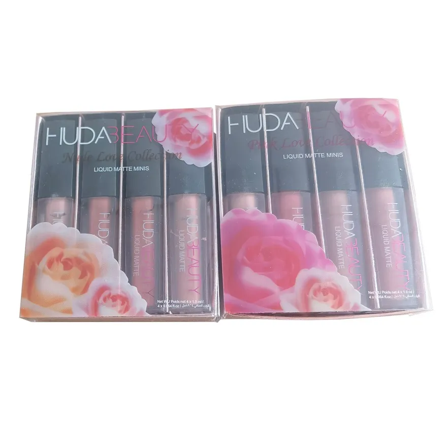 Make-up 4 kleuren Lipgloss Set matte waterdichte non-stick cup hydraterende Lasting Lipstick