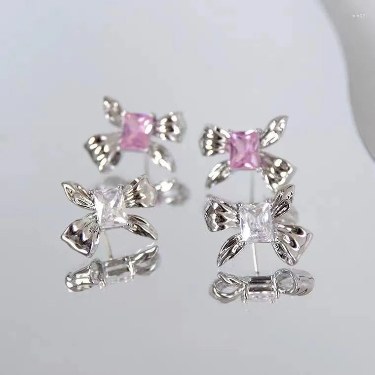 Boucles d'oreilles 2023 mode papillon rose Zircon boucle d'oreille doux métal Design goutte bijoux accessoire année cadeaux