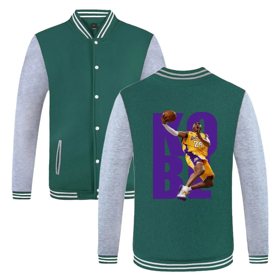 2023 mens designer polyester manteau veste de baseball coupe vent varsity Lakers lettre impression simple boutonnage bloc de couleur col montant S