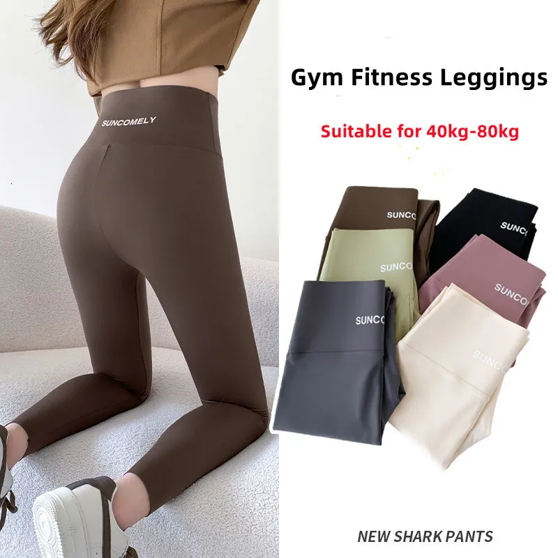Yoga outfit hög midja leggins sport tights termisk kvinna som kör byxor sexiga rumpa lyft leggings pressa upp trosor gym fitness 230612