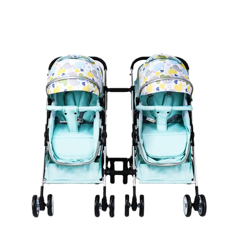 Twin Baby Stroller Portable High Landscape Can Sit and Lie Split Folding Double Children's Trolley Wholesale Stroller Baby