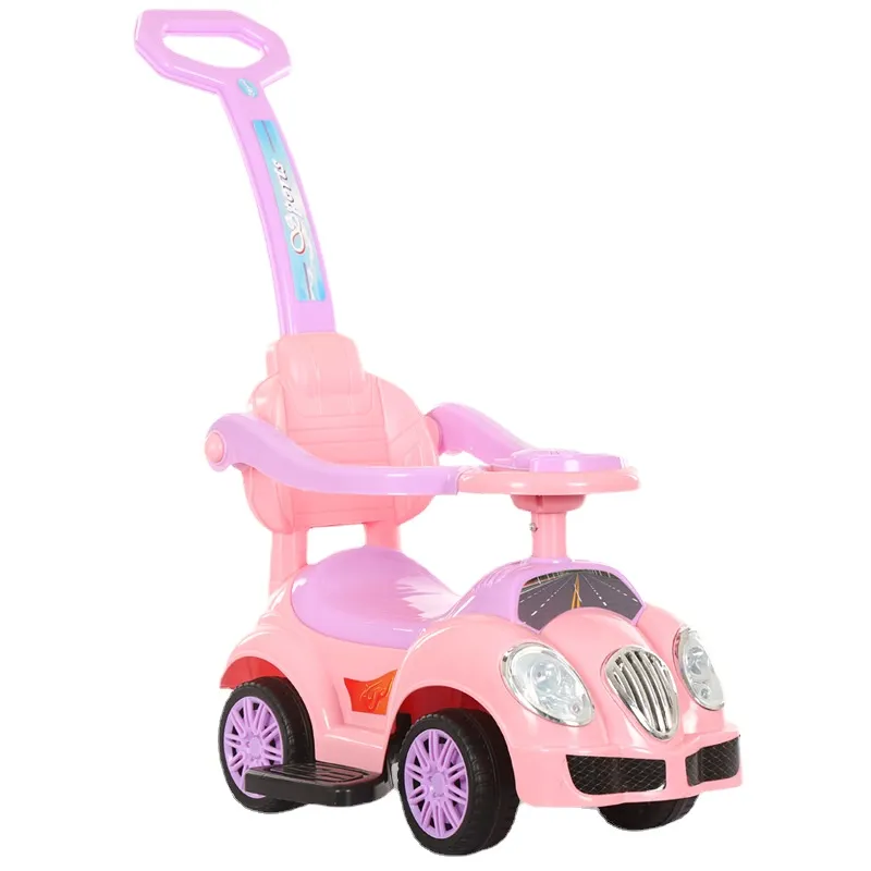 Стопка детского скутера может подтолкнуть и сесть на три в одном многофункциональном автомобильном автомобиле, детка, маленькая музыка