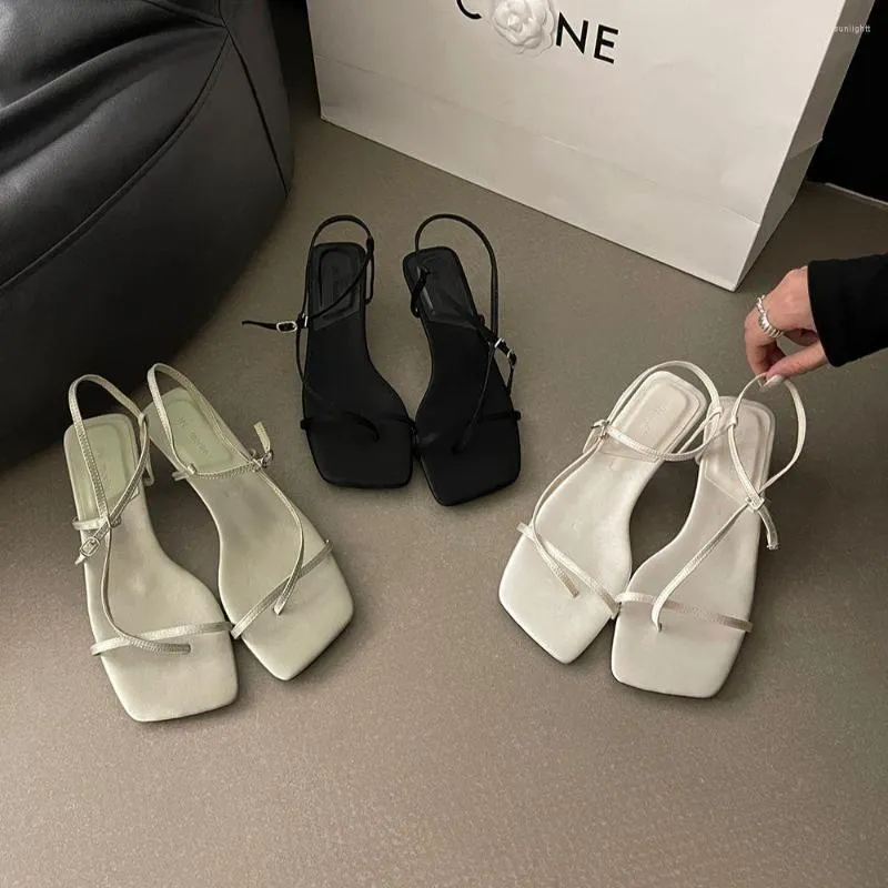 Narrow cheap white sandals