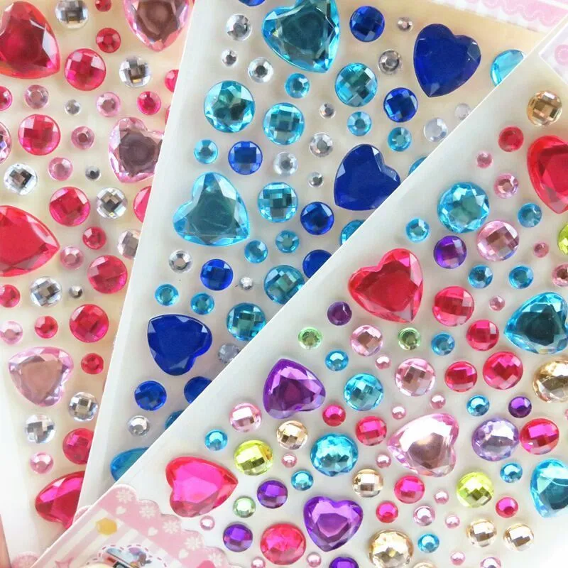 3D Gem Stickers for Kids - DIY Rhinestone Stickers, Acrylic Diamond ...