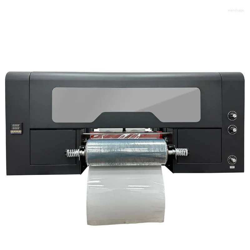 Hepsi bir XP600 Printhead A3 UV DTF Kristal Çıkartma Yazıcı Kupası Sarma Film Laminatör ile Film