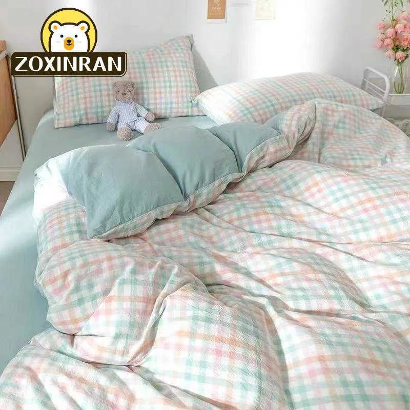 Conjuntos de cama de luxo capas nórdicas para cama Sky Girl quarto capa de edredon 150200 Conjunto de roupa de cama capa de edredom edredom conjuntos de lençol Z0612