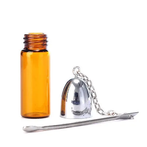 57MM Snuff Dispenser Bullet Rocket Snorter Snuff Bottle with Metal Spoon Snuff Bottle Snuff1 Sniffer Pill Case