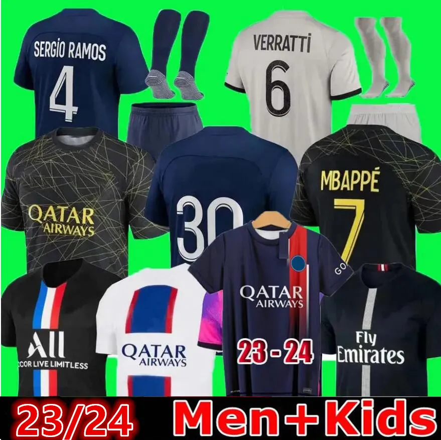 MBAPPE HAKIMI PLAYER #30 Soccer Jerseys SERGIO 23 24 Mens Maillots De ...