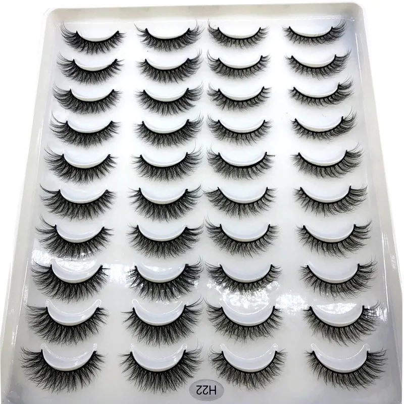 Makeup Tools HbzgtLad 400 par 20 lådor Natural 3D Mink False Eyelashes Fake Eye Lashes Faux Cils Make Up Beauty Wholesale 230612