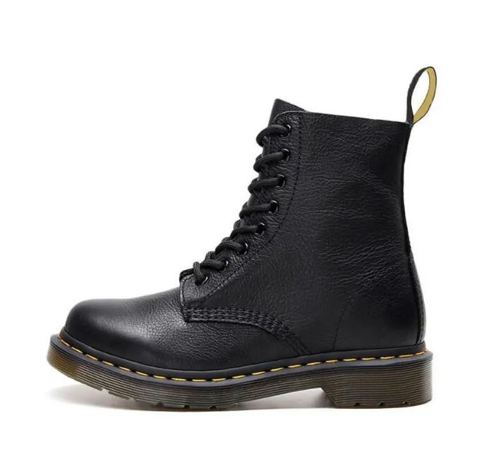 Diseñadores Botas Botas cortas Doc Martens Dr Martins Diseñador Hombres Mujeres Marten Alto Cuero Invierno Snow Booties Oxford Bottom Tobillo Zapatos Negro Blanco Botas