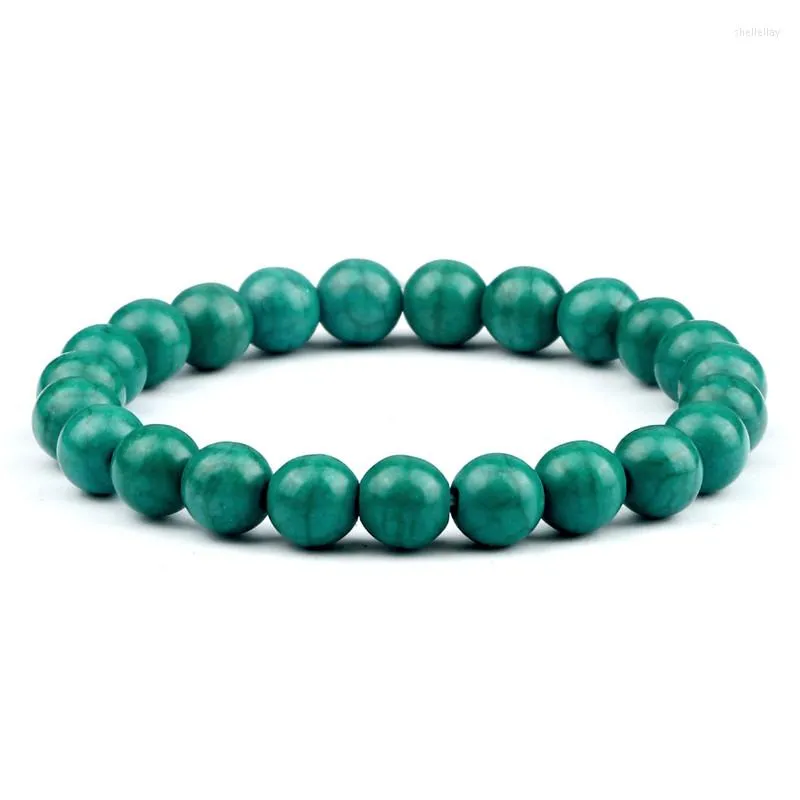 Strang Klassisches Naturstein-elastisches Seil-Armband 8mm perlenbesetzte mehrfache Farben-Armband-Armbänder für Männer/Frauen Buddha-Schmuck