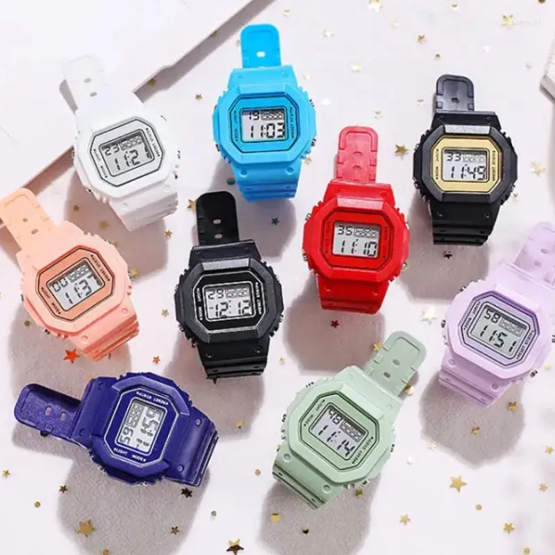 Horloges Mode Heren Dames Horloges Goud Informeel Transparant Digitaal Sport Horloge voor stel Klok Polshorloge Dames Kinderen Kid's