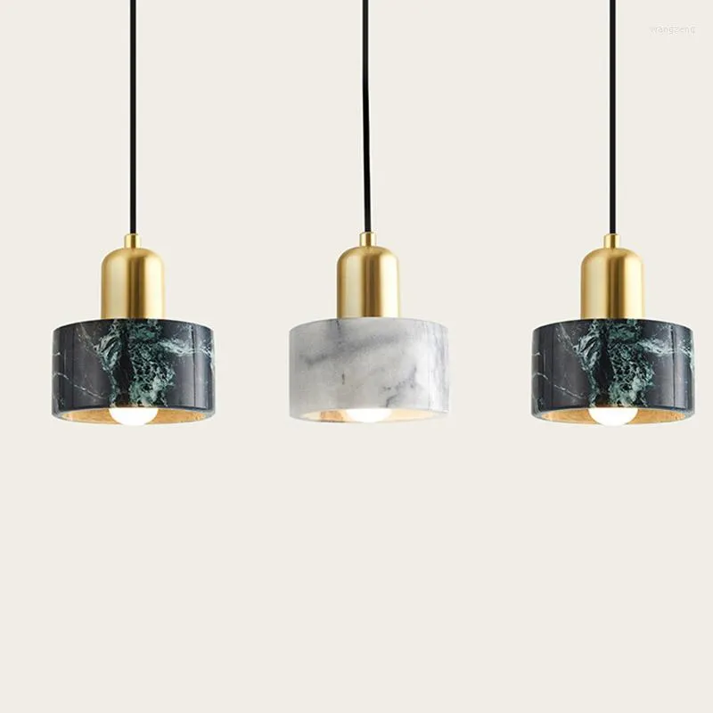 Pendant Lamps Modern Minimalist Marble Dining Room Led Chandelier Living Bedroom Decoration Lighting For Home