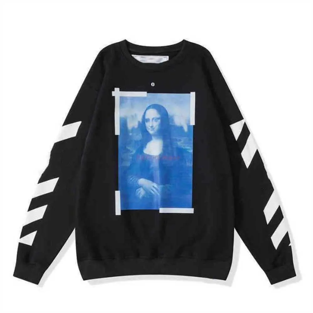 2022 Wit 9ZAL Stijl Trendy Mode Trui Geschilderd Pijl Kraai Streep Losse Hoodie Heren En Dames Jas T-shirts