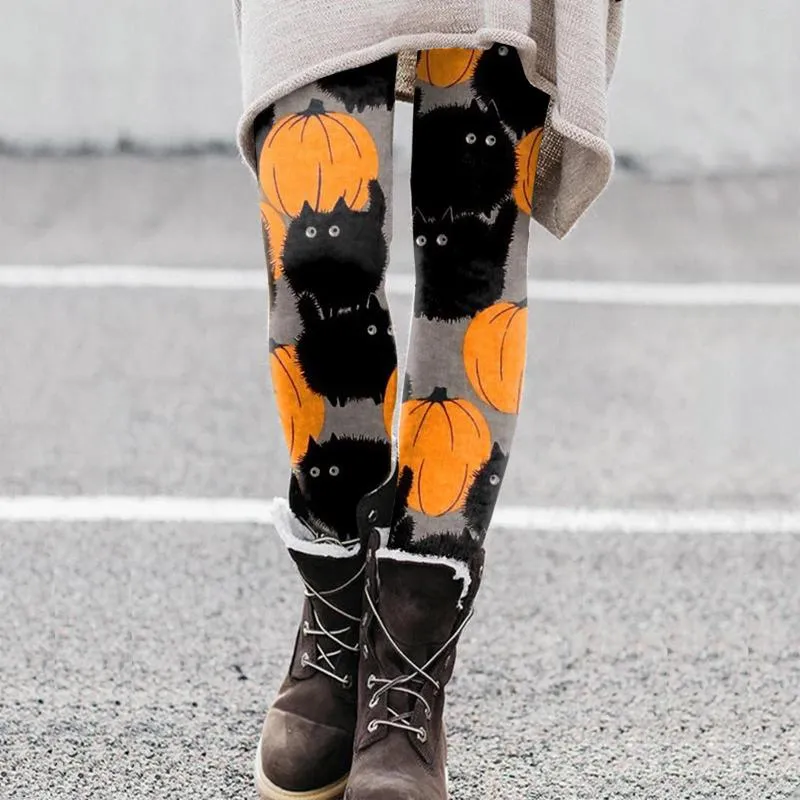 Leggings pour femmes jupe athlétique avec filles femmes Halloween imprimer pantalons décontractés élastiques bottes taille 16 travail