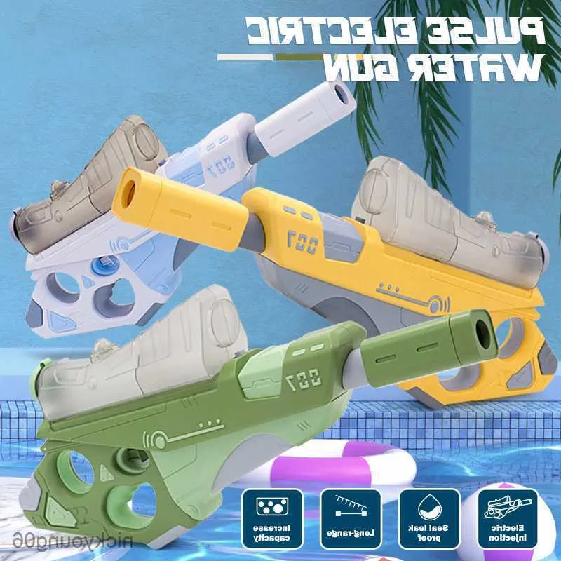 Sand Play Water Fun Electric Gun Automatic Large Capacity Blasters Toys For Kids Summer Beach Pool Outdoor Games Gift R230613