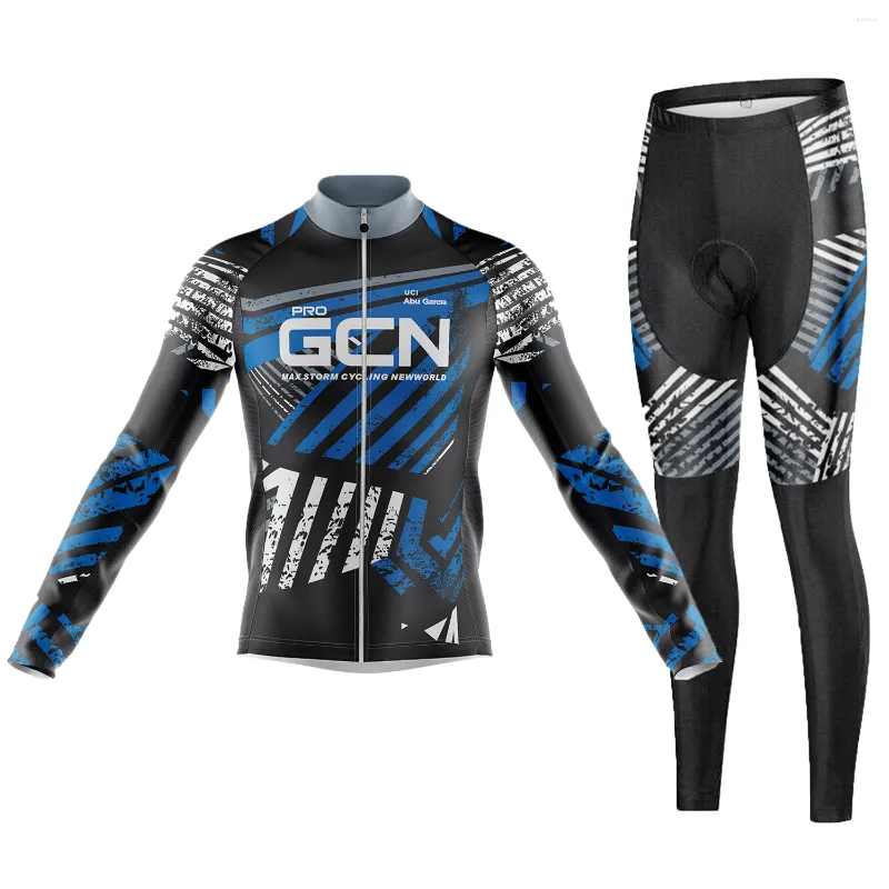 Racing Sets Pro GcnCycling Team heren Wielertrui Lange Mouwen Set MTB Bike Kleding Fietskleding Broek 9D GEL pak