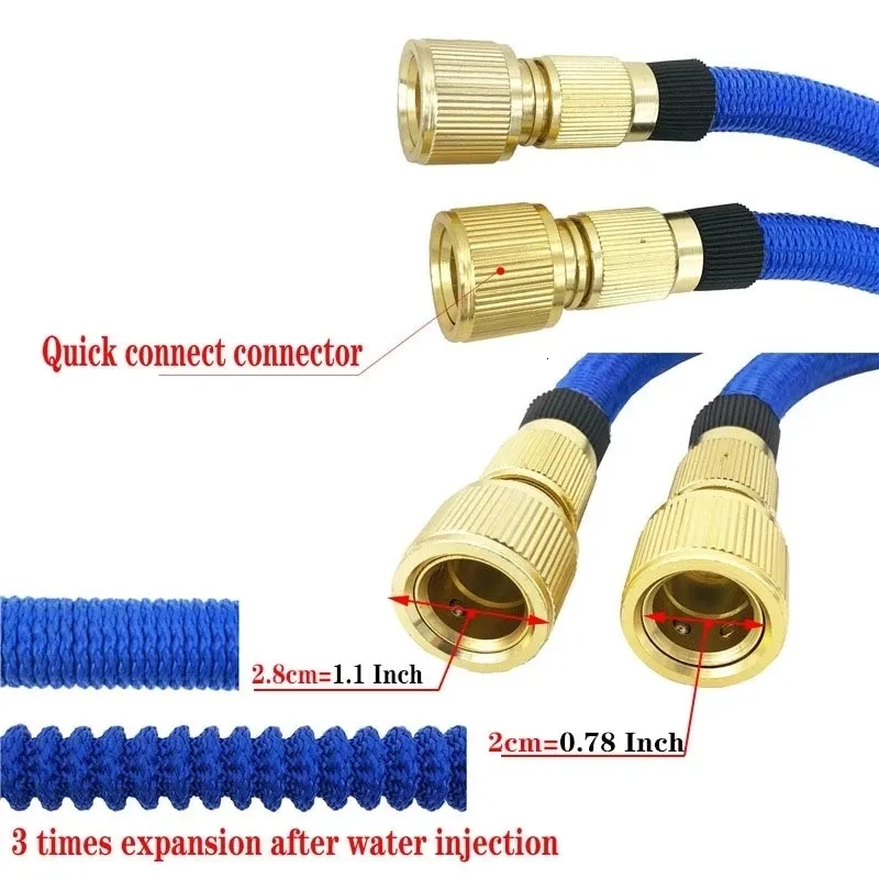 Hoses Garden Water Hose Expandable Double Metal Connector High Pressure Pvc  Reel Magic Water Pipes For Garden Farm Irrigation Car Wash 230612 From  Men10, $12.74