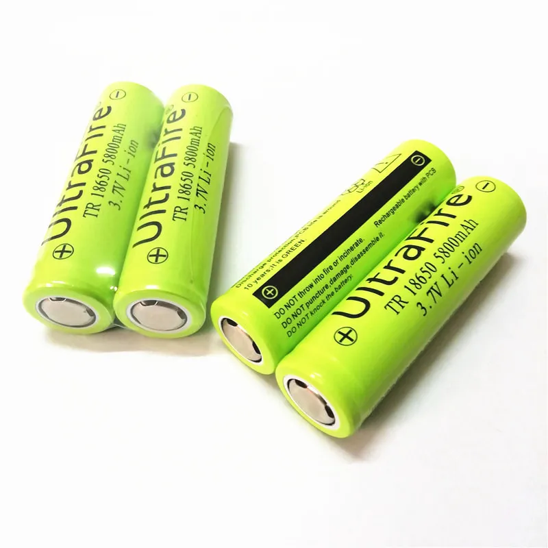 Zielony 18650 5800 mAh 3,7 V ładowalny f litowy bateria odporna na eksplozję latarki akumulatorowe baterię