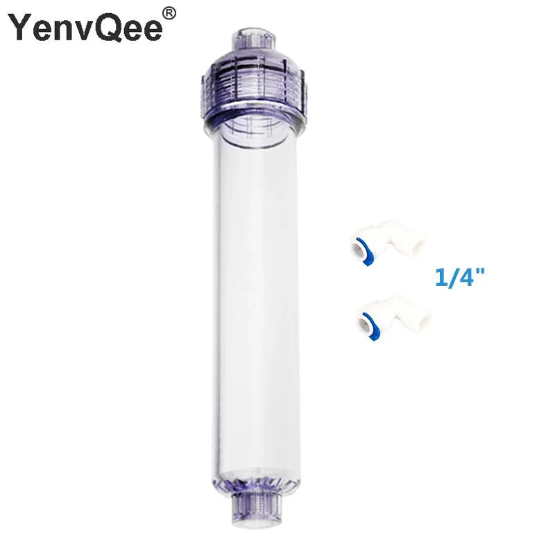 Appliances 11 Inch Refillable Water Filter Housing for Cartridge Fill Alkaline balls Activated Carbon KDF Resin Filter With 2PCS Fittings