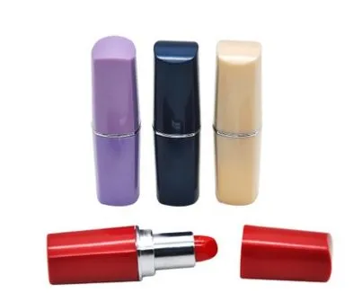 Wholesale Beautiful Secret Lipstick Shape Pill Bottle Snuff Snorter Stash Pill Box Pill Case Hookah Smoking Pipe for Dabs Rigs