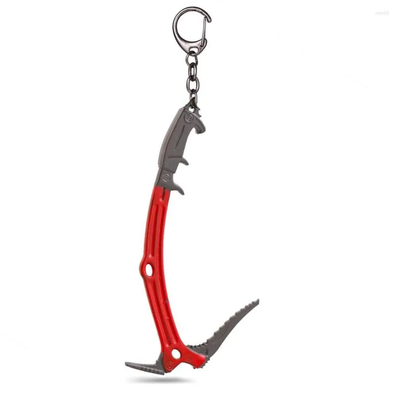 Kreki Tomb Raider Bierek Lara Croft Climbing Axe Metal wisiorek Chaveiro Key Ring Bag Charm Charm Portachiavi Game Biżuteria