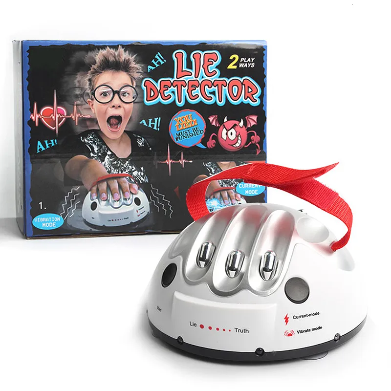 Party Games Crafts Polyagraph Test Tricky Funny Justerable Adult Micro Electric Shock Lie Detector Chocking Liar Truth Party Game Consoles Gifts Toy 230612