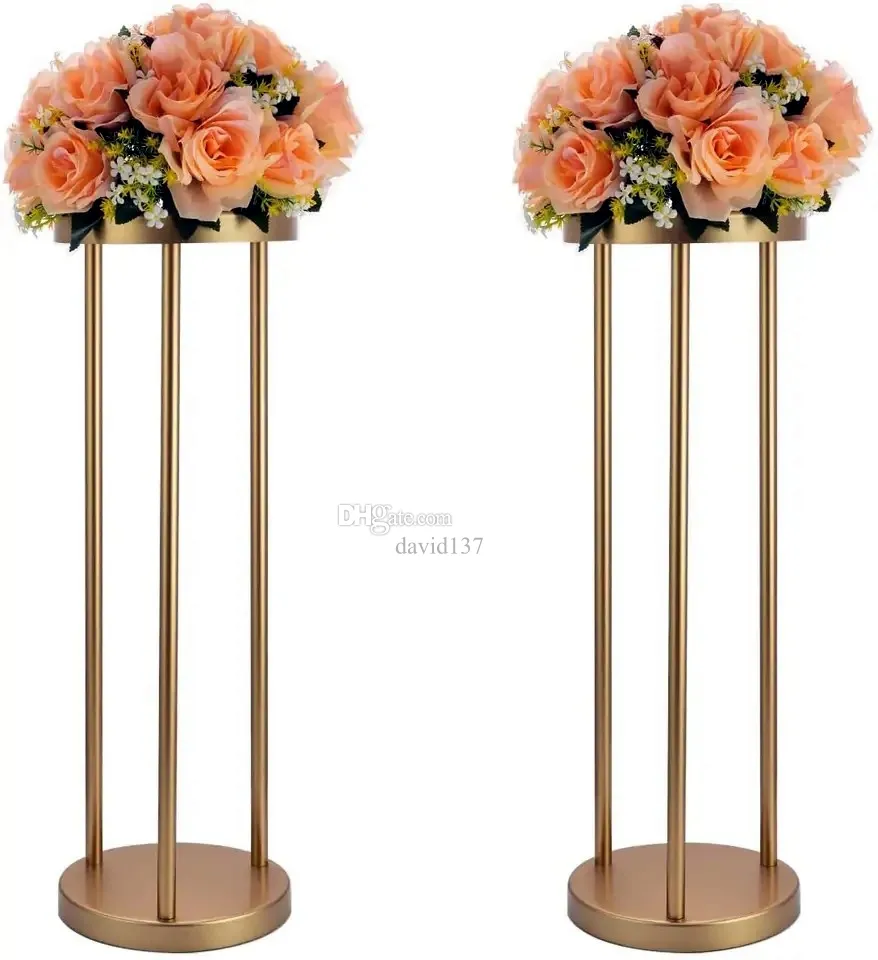 10cm à 120cm de haut)Fête de mariage en métal Fleur Ronde Rack Stand Cercle Fleur Vase Cadre D'affichage Hôtel Partie Route Plomb Décoration D007