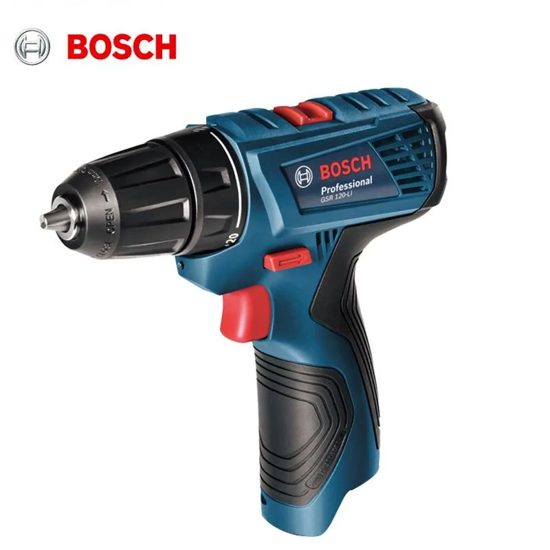 Schroevendraaiers Bosch Electric Screwdriver GSR 120LI 12V Driver Cordless Drill Home Lithium Battery Bosch Professional Power Tools Bare Metal