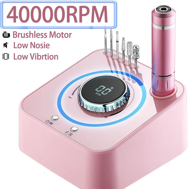 Nail Art Kits 40000RPM Drill Manicure Machine with LHD Display Electric Apparatus for Gel Remove Pedicure Equipments 230613