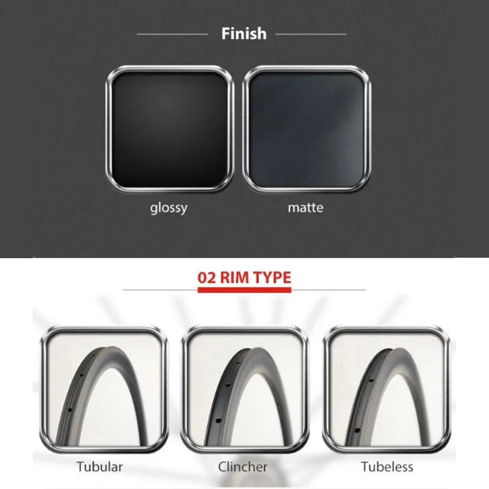 Bike Wheels Carbon Road RIM 700C Wheel ERD 511MM Depth 65mm For Disc V Brake Rim Clincher 1832