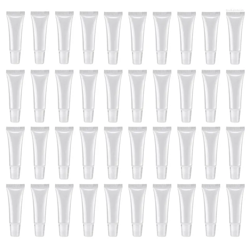 Storage Bottles Top Deals 400 Pcs 10Ml Distribution Bottle Lip Gloss Tubes Empty Clear Lotion Containers For Cosmetics DIY Oblique Mouth