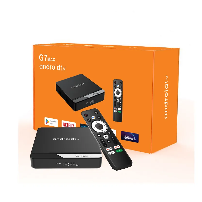 SMART ATV ​​Android 11 G7 MAX TV BOX 4GB 32GB 64GB WIFI مع مربع تلفزيون صوتي عن بُعد