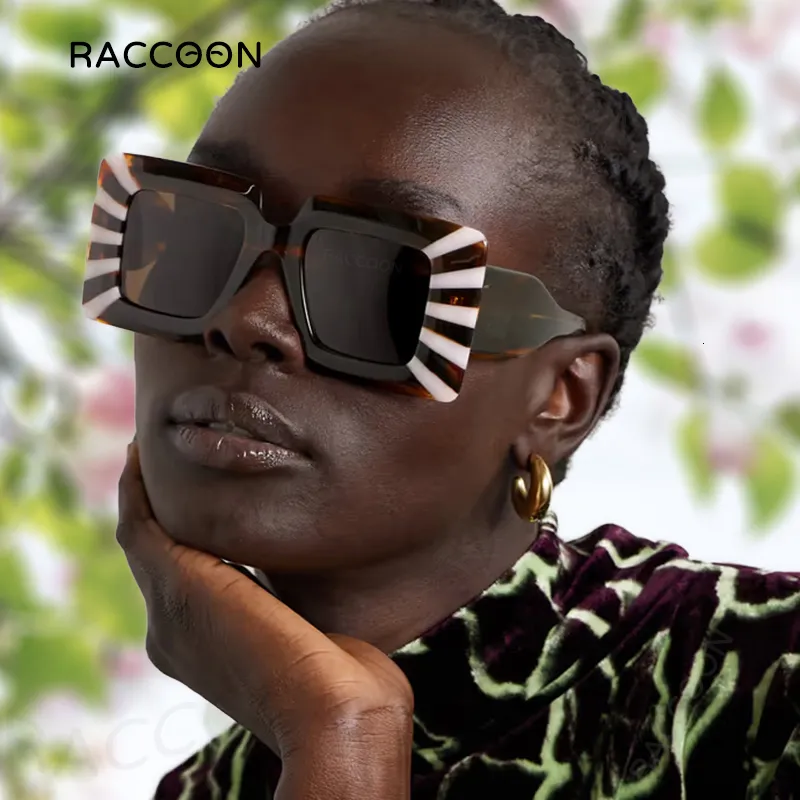 Sunglasses Oversized Zebra Print Square Sunglasses Women Big Frame