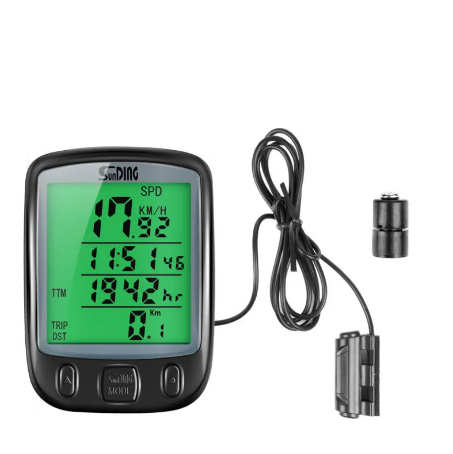 Bike Speedometer Wired Odometer Bike Watch LED Screen Can Measure Watch Rain Resistant Mountain Bike Computers