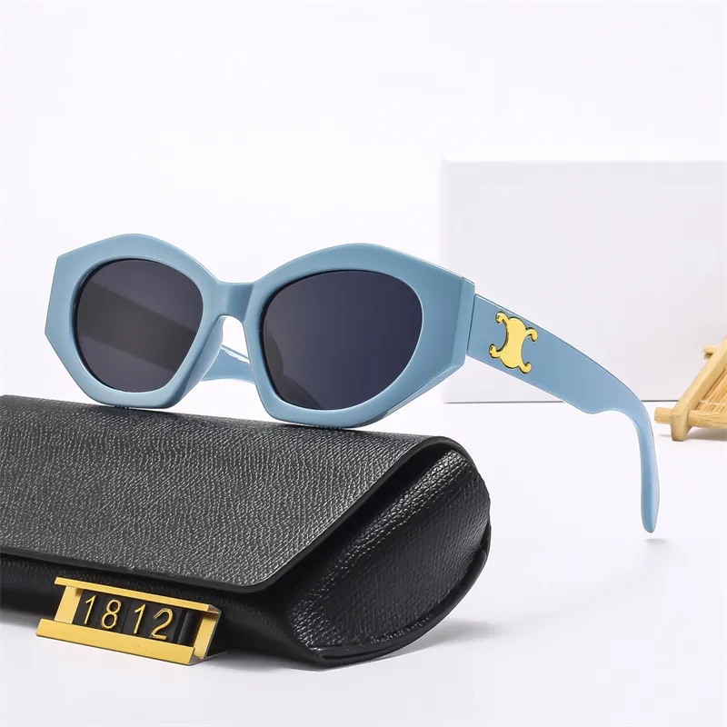 Kvinnor solglasögon modedesigners Luxurys trendiga blandade färgglasögon för män kvinnor mode casual vintage polariserande skyddsglasögon adumbral