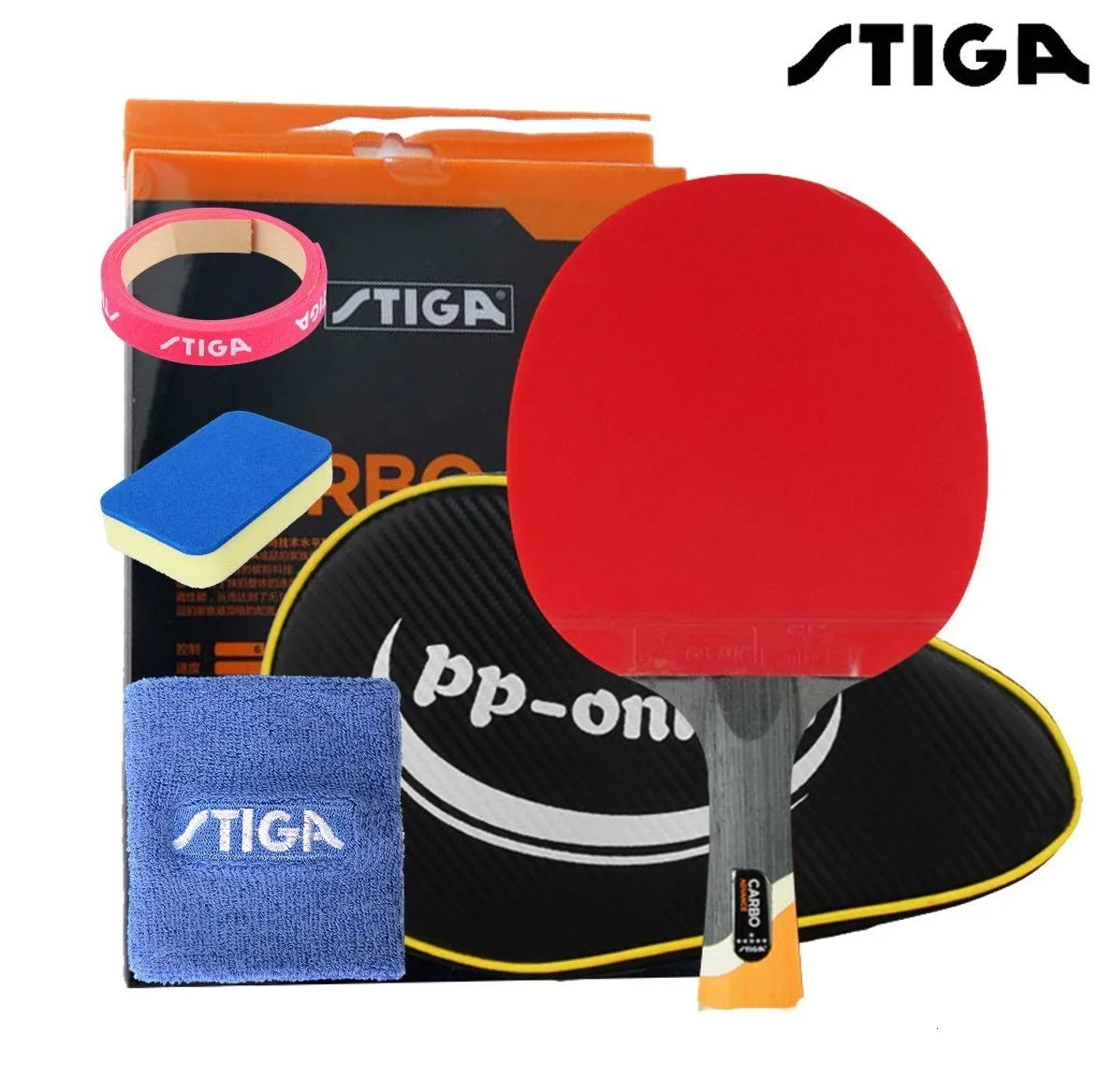 DHgate.com:STIGA Pro Carbon 6-Star Offensive Table Tennis Racket with ...