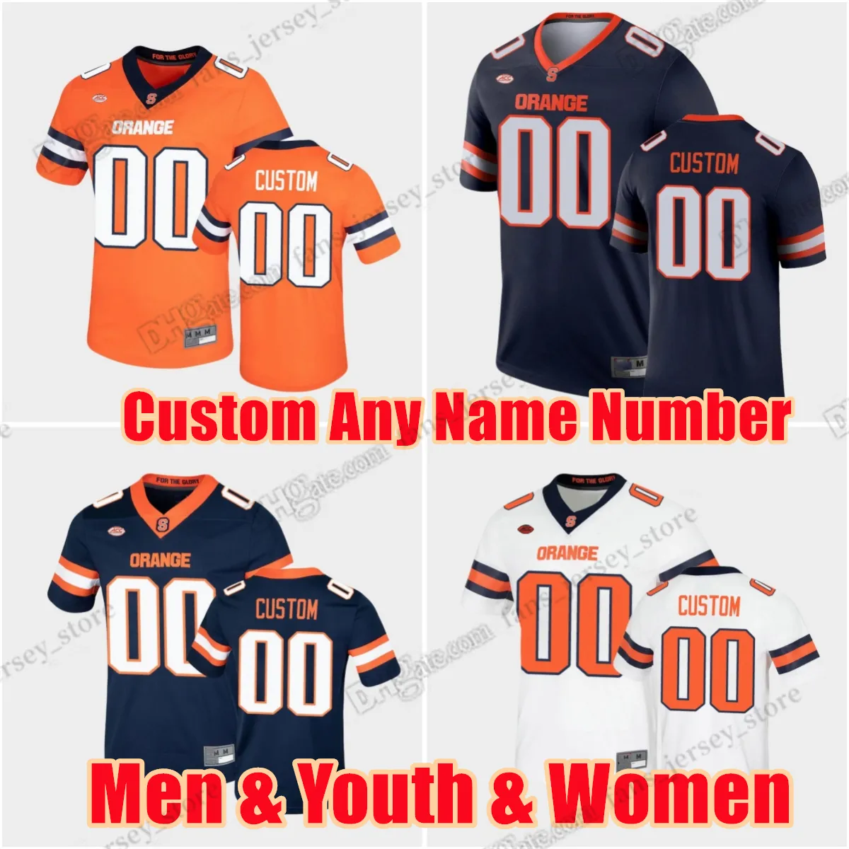 Пользовательский S-6xl Syracuse Orange College Footbalt Jerseys Ян Хокинс Джеймс Уильямс Максимилиан фон Марбург Аарон Болинский Джои Келли Мидкифф любой номер имени Джерси