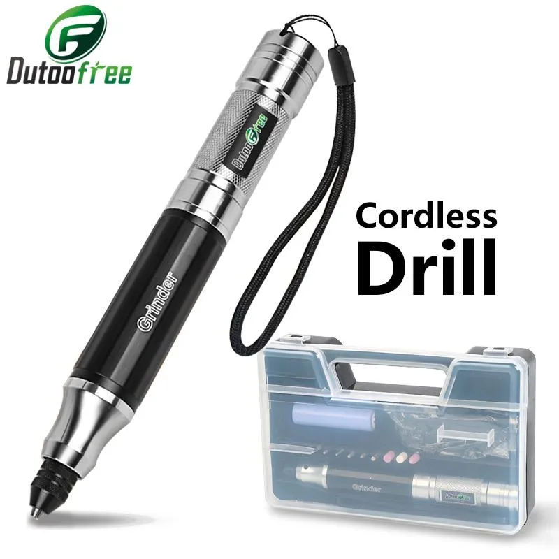 Boormachine 1 Set Şarj Kablosuz gravürcülük Pen Dremel Mini Matkap Aksesuarları Pil Elektrikli Alışlar DIY Grokiter Elektrikli Kalem Set Kutusu