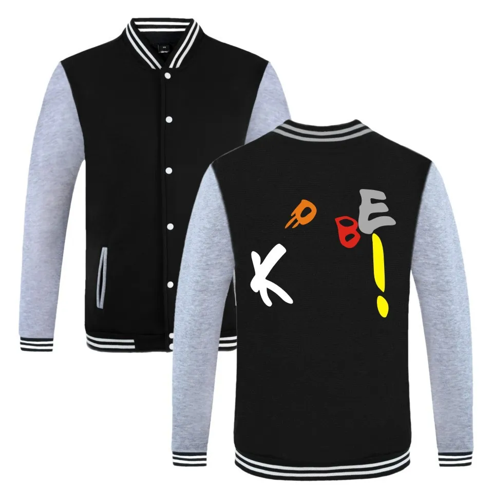 2023 Herr Designer Polyester Coat Baseball Jacket Windbreaker Varsity Lakers Letter Printing Single Breasted Color Block Stand Collar S till 4XL