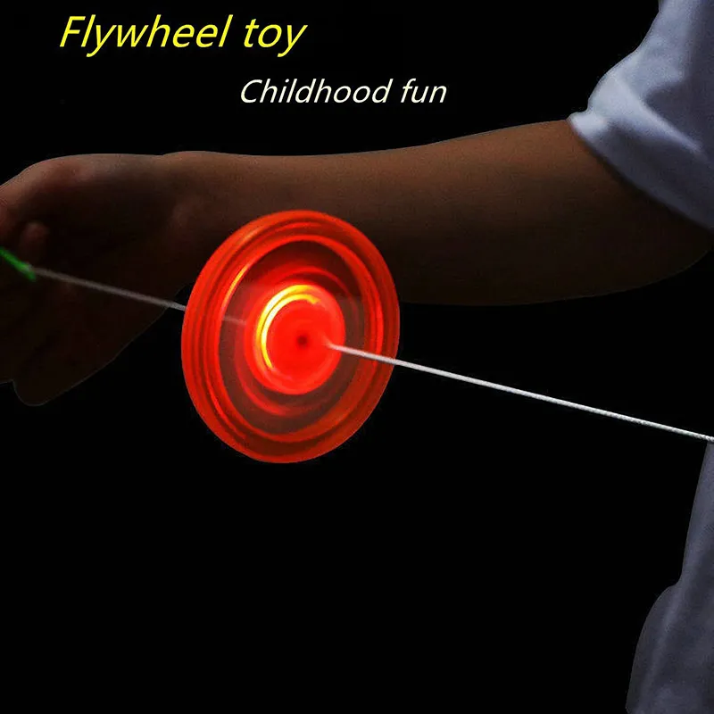 New Luminous Hand Pull Luminous Flashing Rope Flywheel Toy Led Light Toy  Novelty Children Flywheel Flash Gyro Gift Toys From Wangqin8868, $1.26