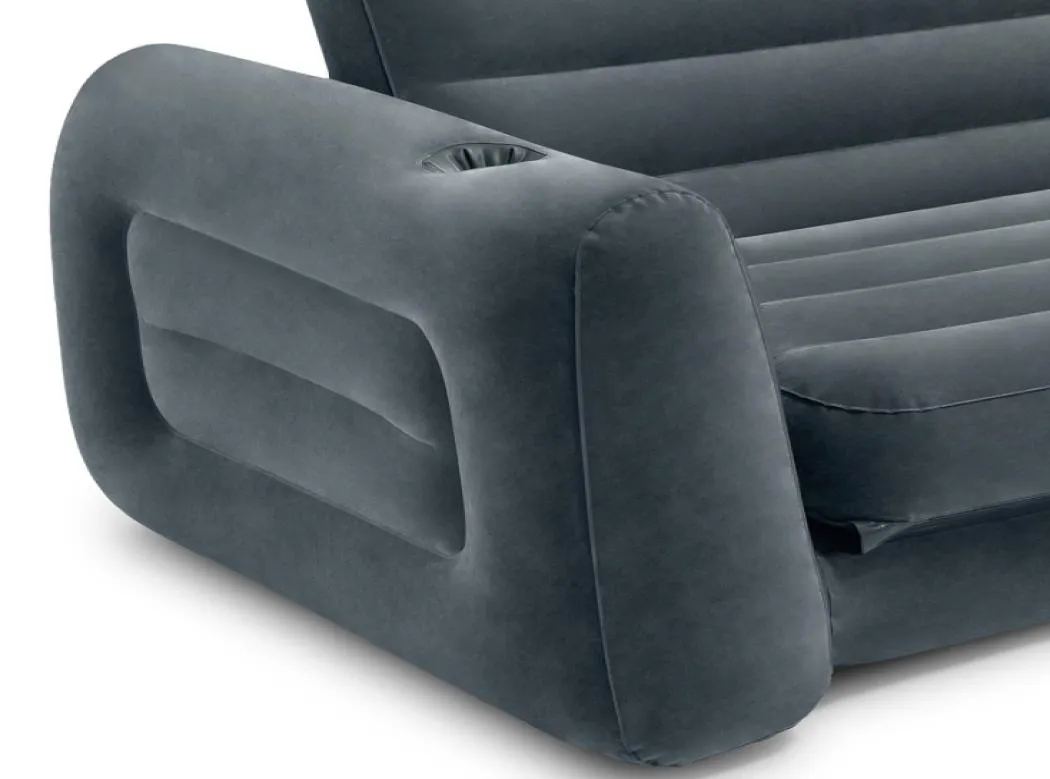 Inflatable Pull Out Sofa Bed Air Mattress Couch Blow Up Queen Size